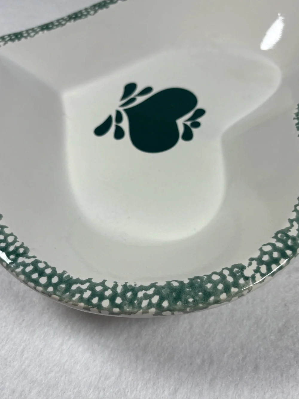 Heavy Heart-Shaped Stoneware Serving Bowl Platter | Primitive Country Farmhouse